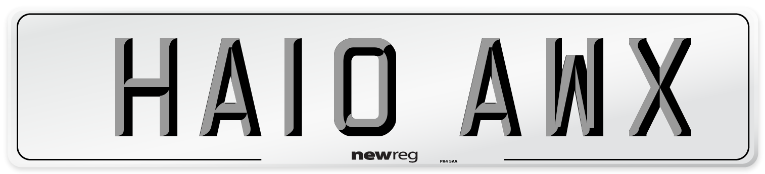 HA10 AWX Number Plate from New Reg